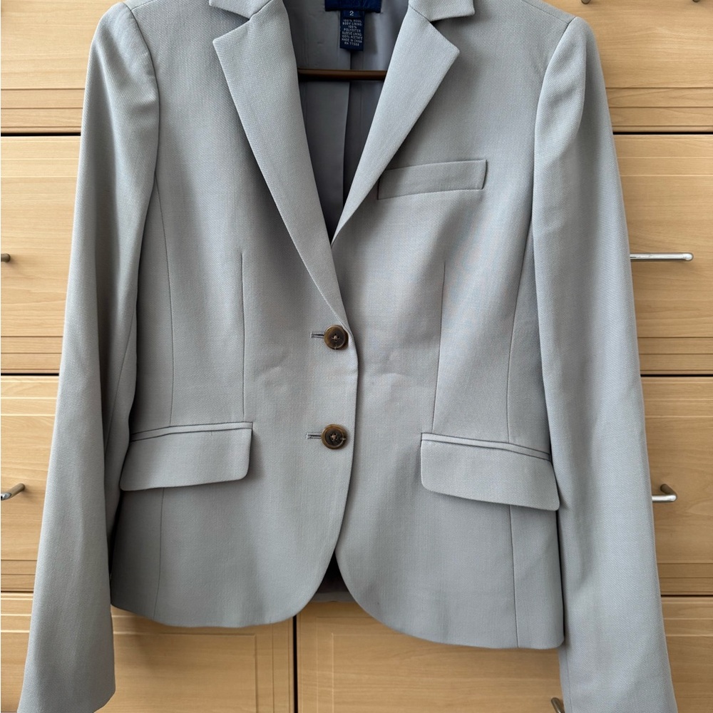 NWOT J Crew Gray Blazer Tailored Suit Jacket